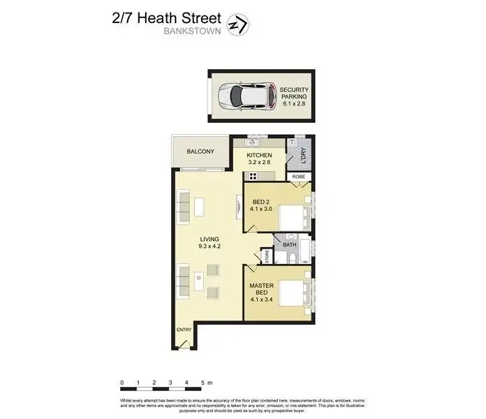 Floorplan of Homely unit listing, 2/7 Heath Street, Bankstown NSW 2200
