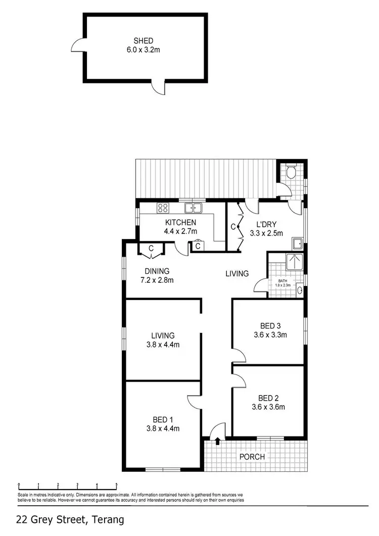 Floorplan of Homely house listing, 22 Grey Street, Terang VIC 3264