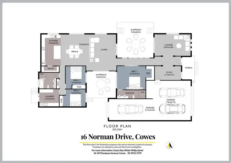 Floorplan of Homely house listing, 16 Norman Drive, Cowes VIC 3922