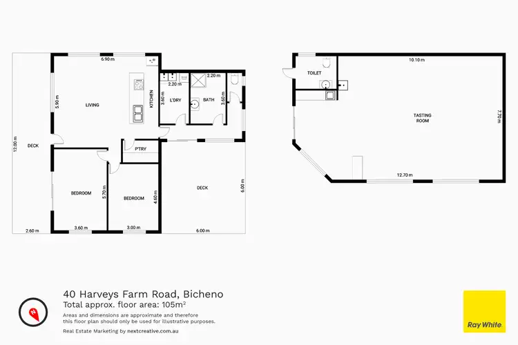 Floorplan of Homely house listing, 40 Harveys Farm Road, Bicheno TAS 7215