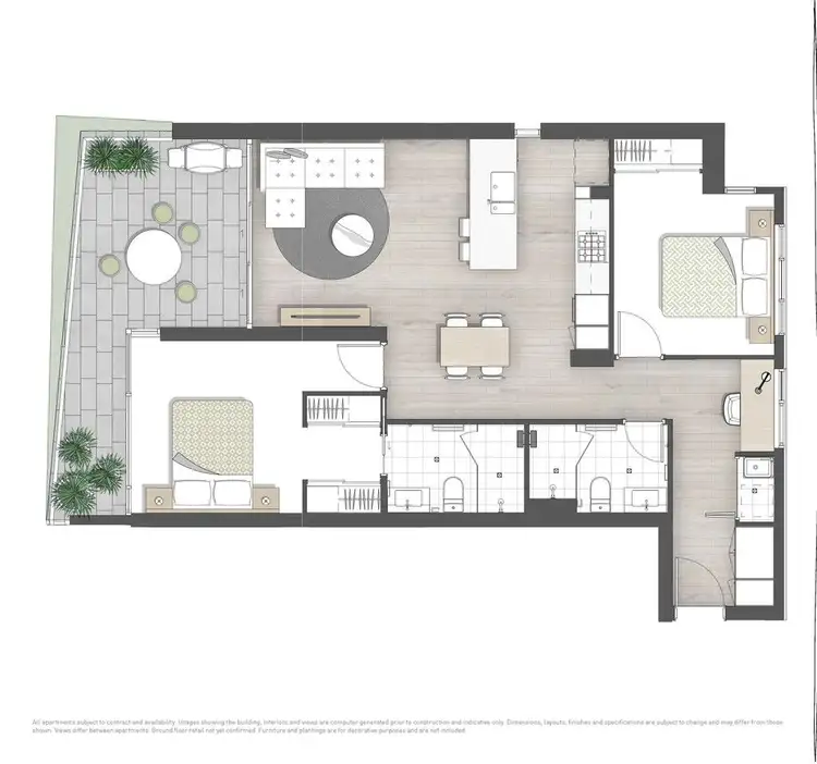 Floorplan of Homely apartment listing, 1105/9 Edmondstone Street, South Brisbane QLD 4101