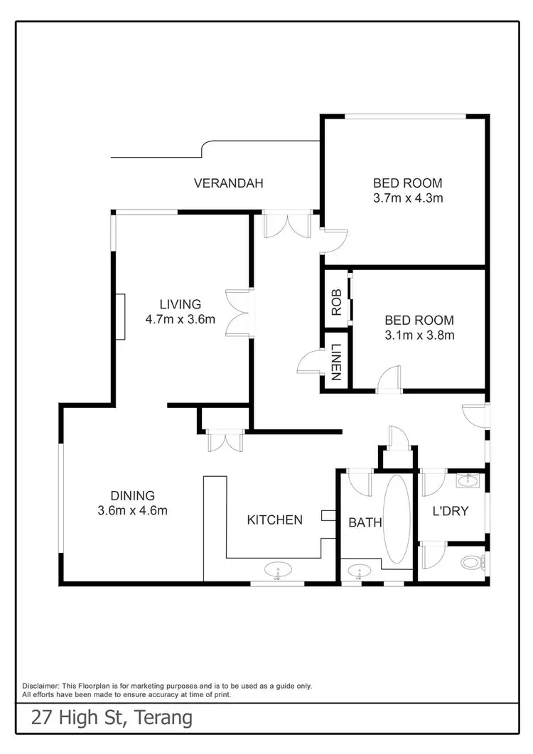 Floorplan of Homely house listing, 27 High Street, Terang VIC 3264