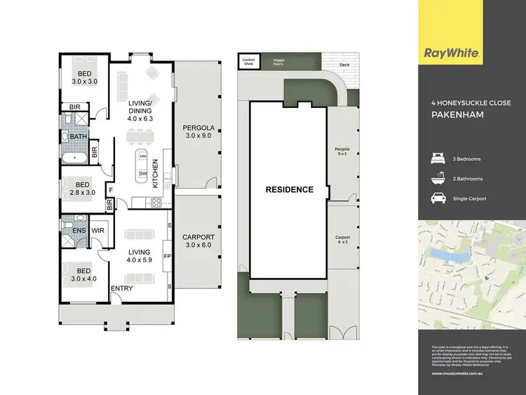 Floorplan of Homely house listing, 4 Honeysuckle Close, Pakenham VIC 3810