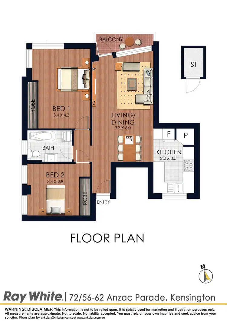 Floorplan of Homely apartment listing, 72/56 Anzac Parade, Kensington NSW 2033