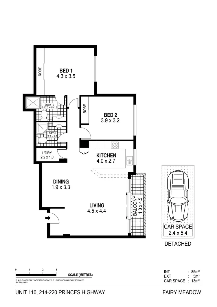 Floorplan of Homely apartment listing, 110/214-220 Princes Highway, Fairy Meadow NSW 2519