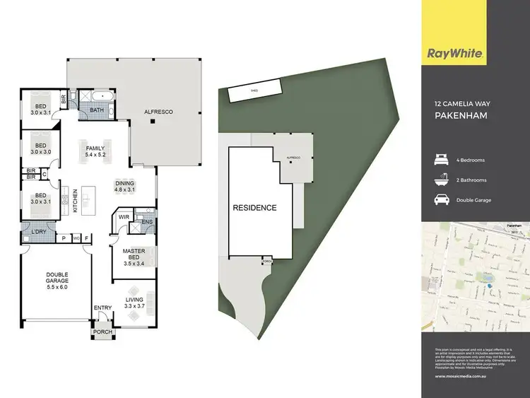 Floorplan of Homely house listing, 12 Camelia Way, Pakenham VIC 3810