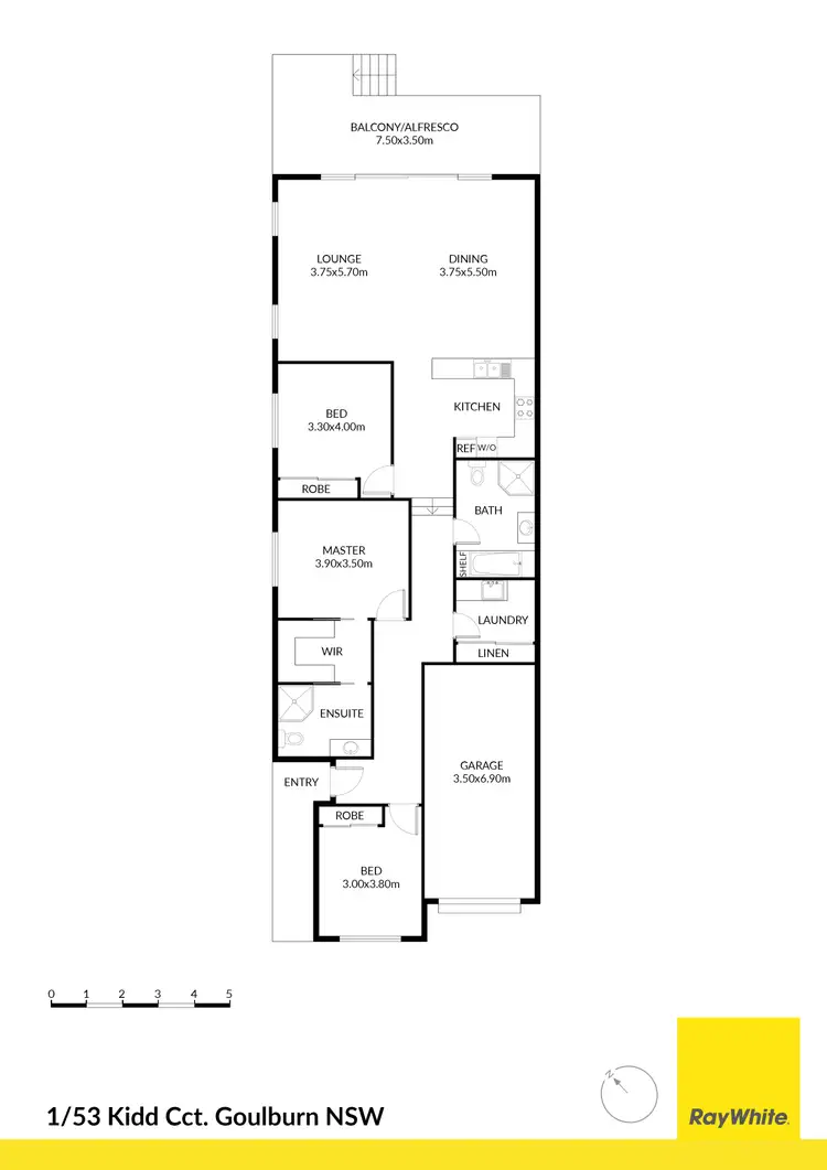 Floorplan of Homely house listing, 1/53 Kidd Circuit, Goulburn NSW 2580