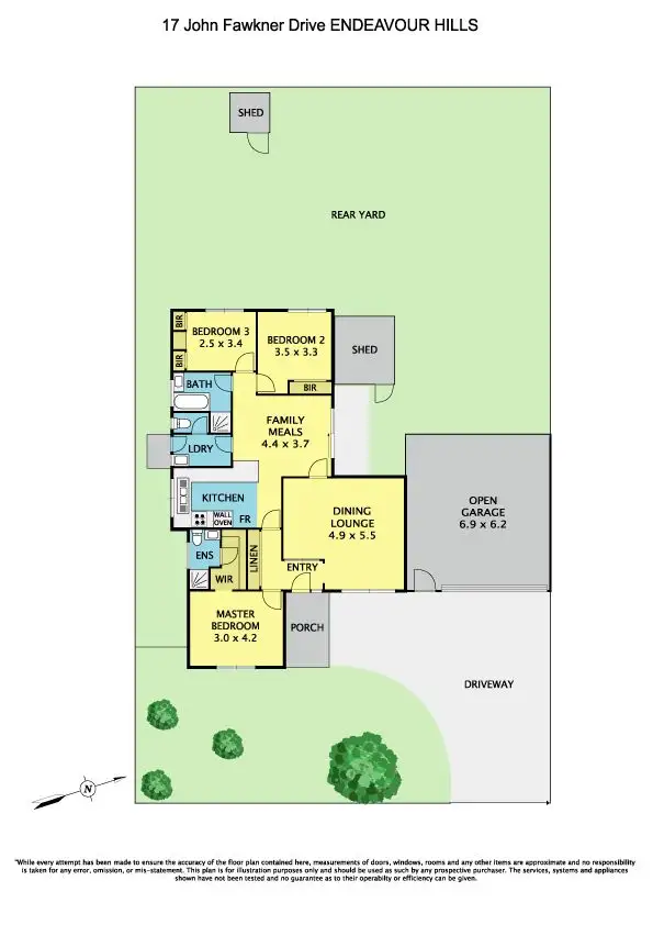 Floorplan of Homely house listing, 17 John Fawkner Drive, Endeavour Hills VIC 3802