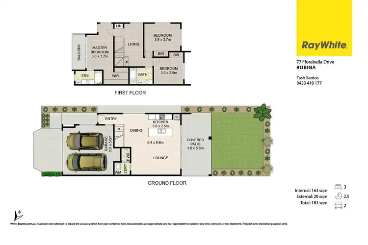 Floorplan of Homely house listing, 77 Florabella Drive, Robina QLD 4226