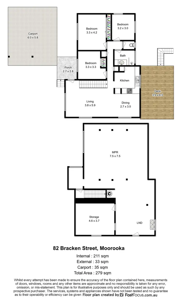 Floorplan of Homely house listing, 82 Bracken Street, Moorooka QLD 4105