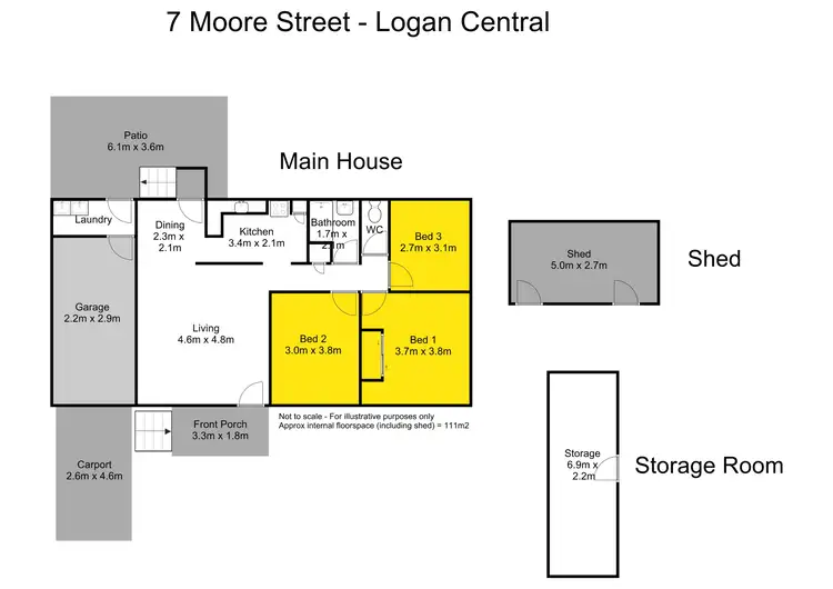 Floorplan of Homely house listing, 7 Moore Street, Logan Central QLD 4114