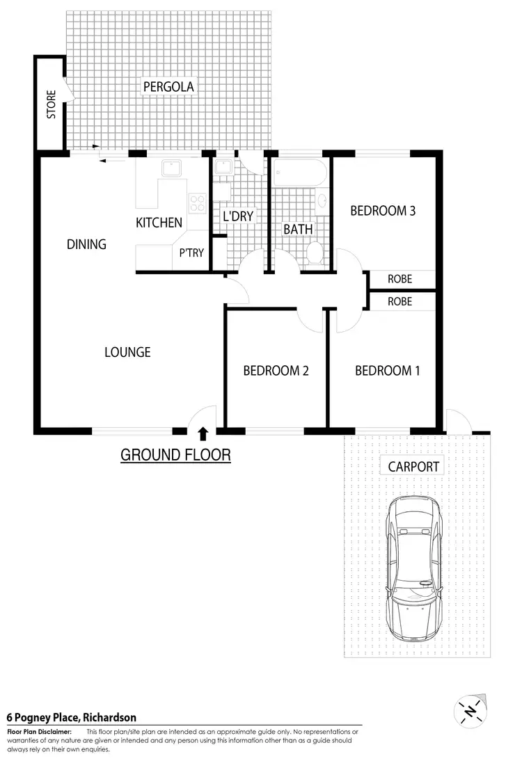 Floorplan of Homely house listing, 6 Pogney Place, Richardson ACT 2905