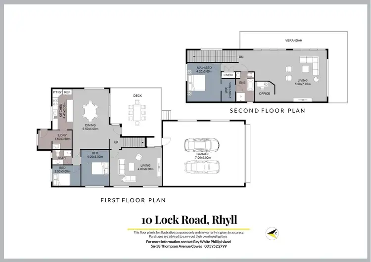Floorplan of Homely house listing, 10 Lock Road, Rhyll VIC 3923
