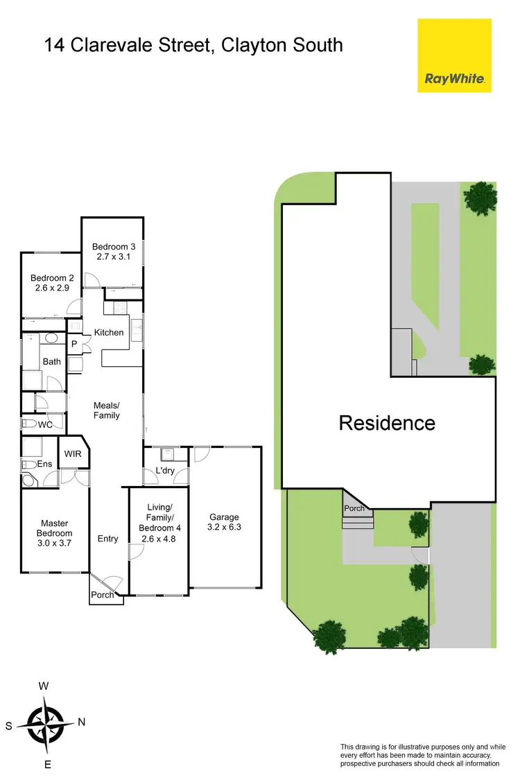 Floorplan of Homely unit listing, 14 Clarevale Street, Clayton South VIC 3169
