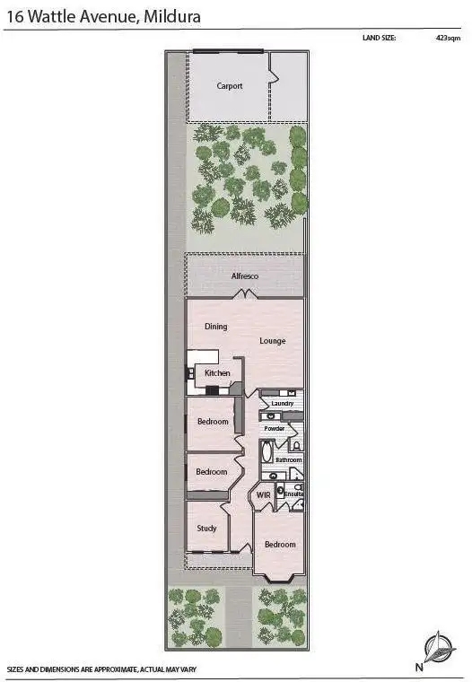 Floorplan of Homely house listing, 16 Wattle Avenue, Mildura VIC 3500