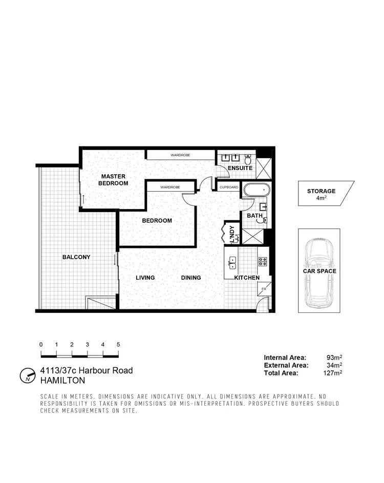 Floorplan of Homely apartment listing, 4113/37C Harbour Road, Hamilton QLD 4007