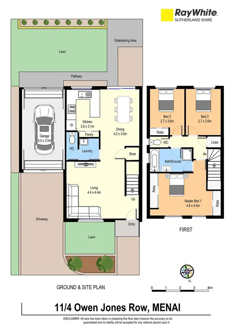 Floorplan of Homely townhouse listing, 11/4 Owen Jones Row, Menai NSW 2234