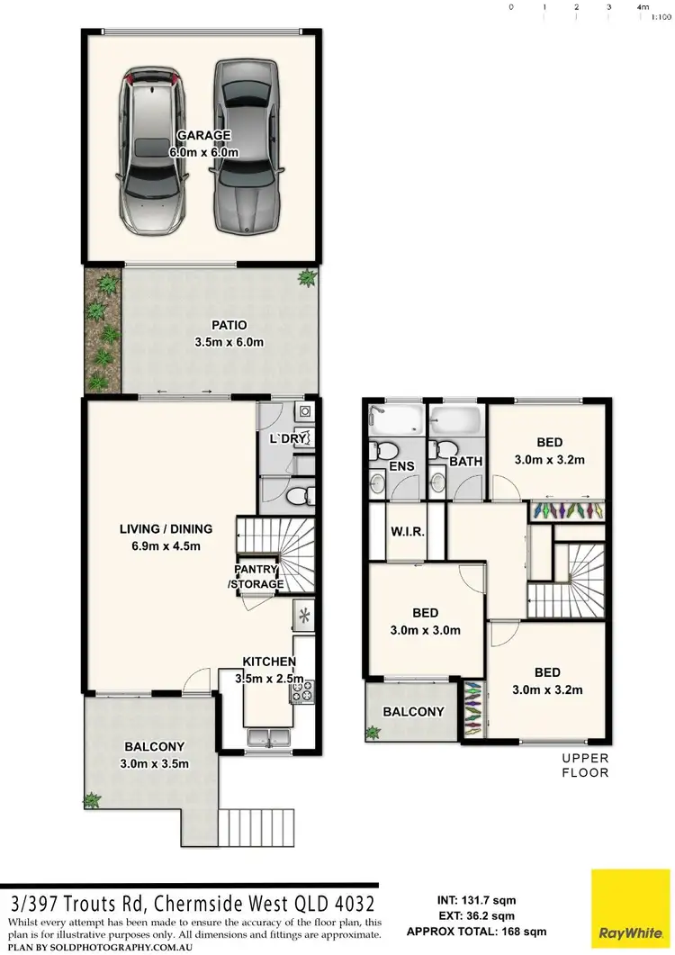 Floorplan of Homely townhouse listing, 3/397 Trouts Road, Chermside West QLD 4032