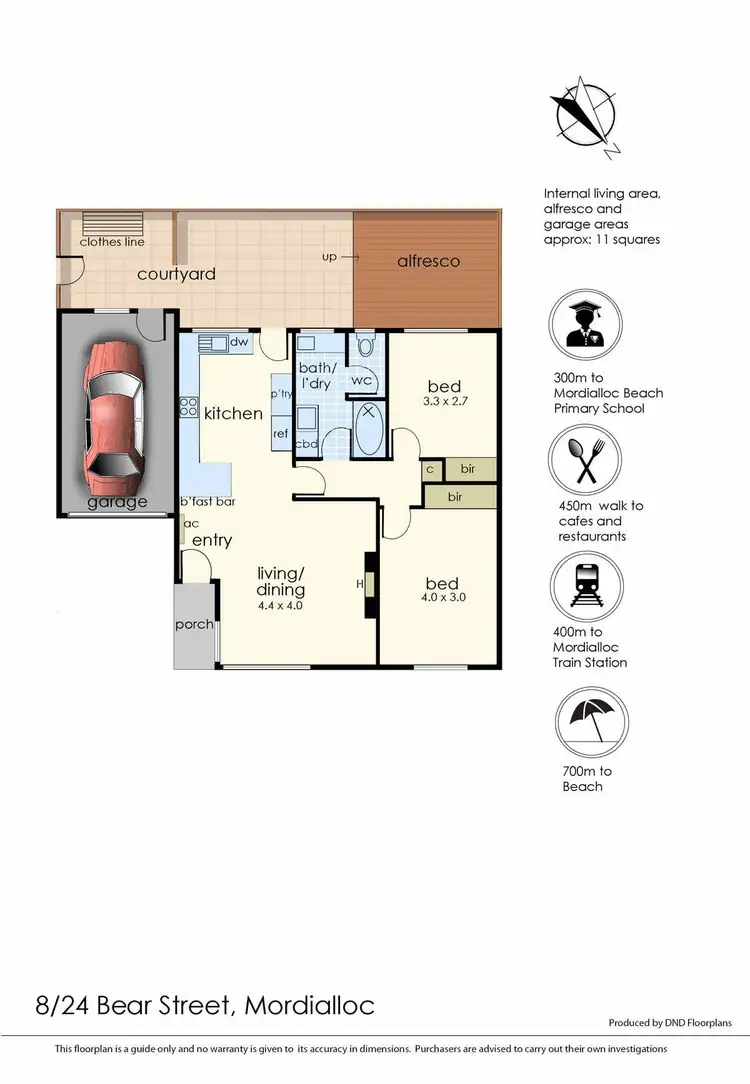 Floorplan of Homely unit listing, 8/24 Bear Street, Mordialloc VIC 3195