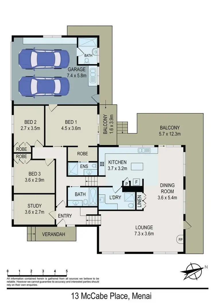Floorplan of Homely house listing, 13 McCabe Place, Menai NSW 2234