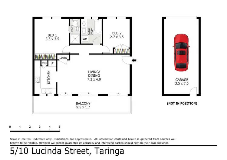 Floorplan of Homely unit listing, 5/10 Lucinda Street, Taringa QLD 4068