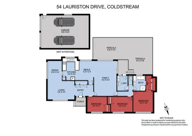 Floorplan of Homely house listing, 54 Lauriston Drive, Coldstream VIC 3770