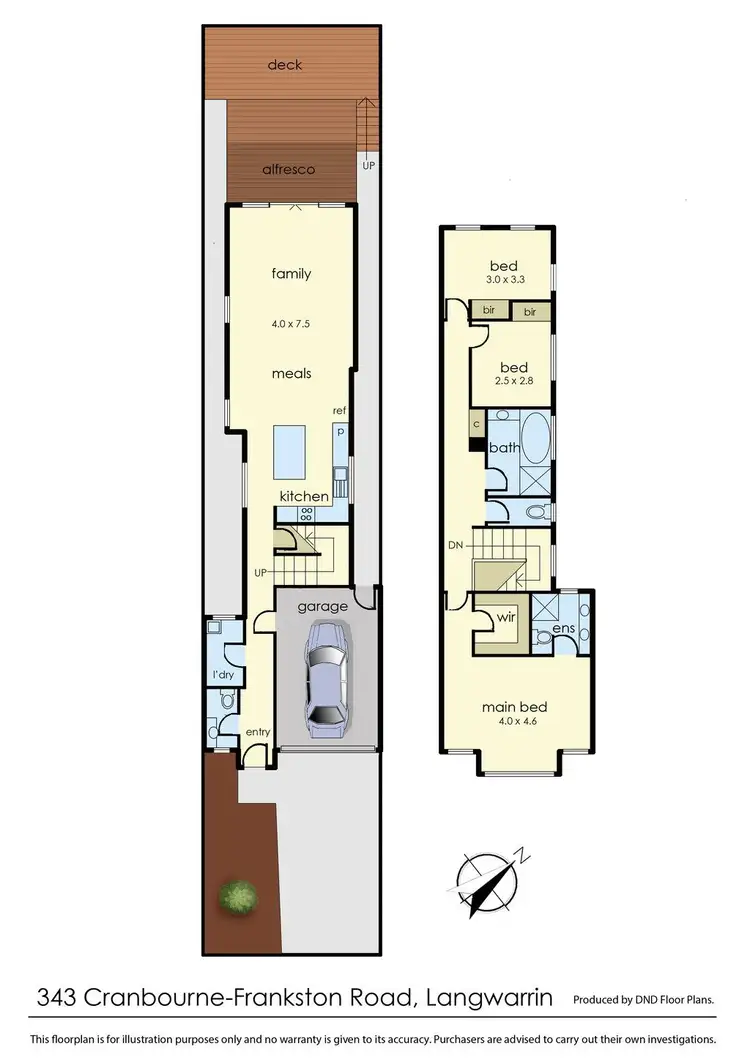 Floorplan of Homely townhouse listing, 343 Cranbourne-Frankston Road, Langwarrin VIC 3910