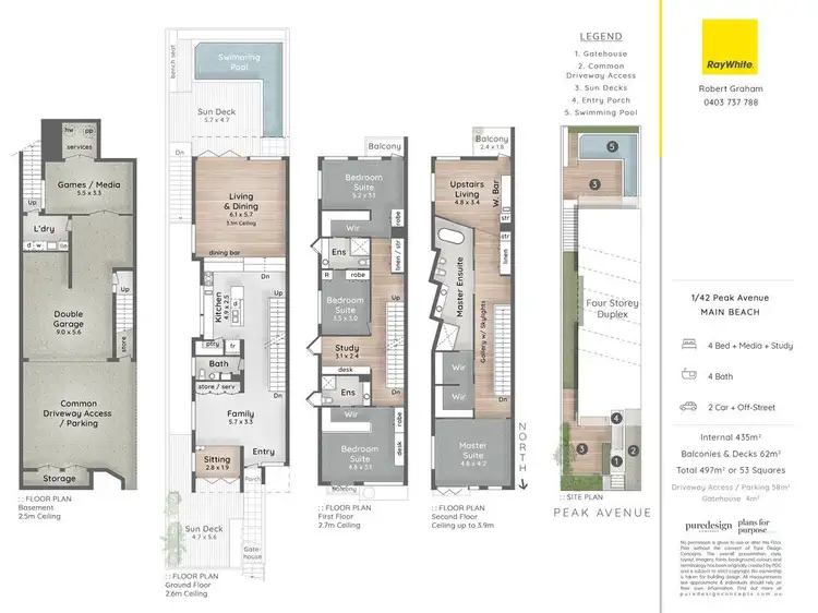 Floorplan of Homely villa listing, 1/42 Peak Avenue, Main Beach QLD 4217