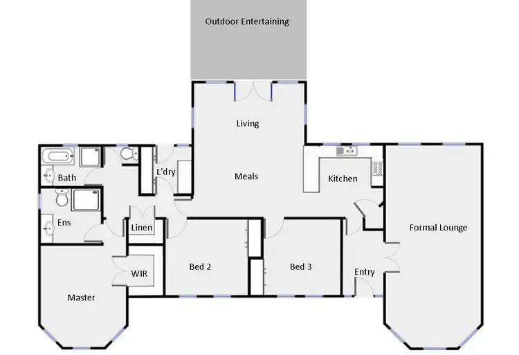 Floorplan of Homely house listing, 45 Leachs Road, Red Cliffs VIC 3496