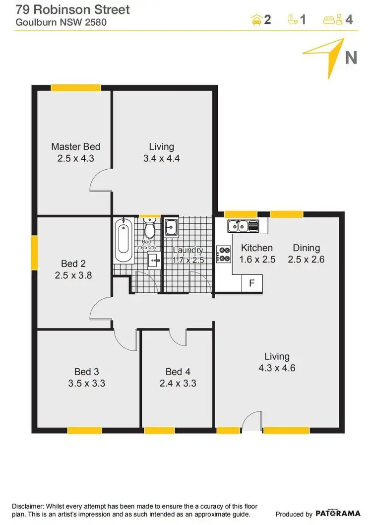 Floorplan of Homely house listing, 79 Robinson Street, Goulburn NSW 2580