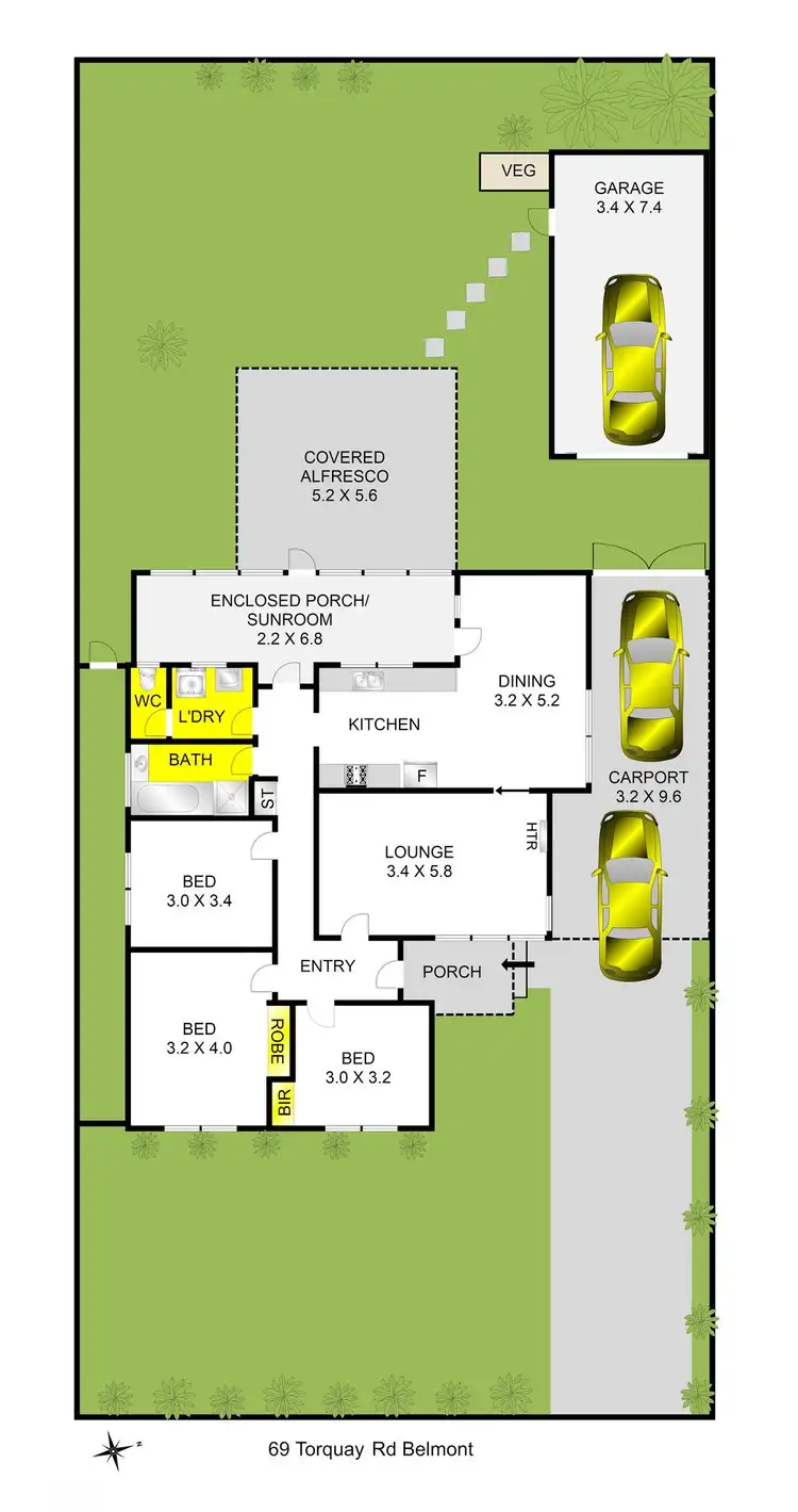 Floorplan of Homely house listing, 69 Torquay Road, Belmont VIC 3216