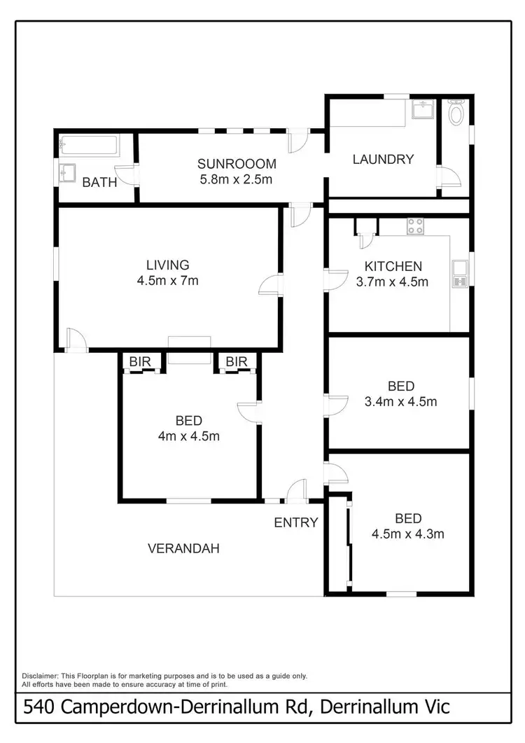 Floorplan of Homely house listing, 540 Camperdown-Derrinallum Road, Derrinallum VIC 3325