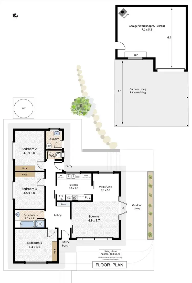 Floorplan of Homely house listing, 14 McIntosh Street, Loxton SA 5333