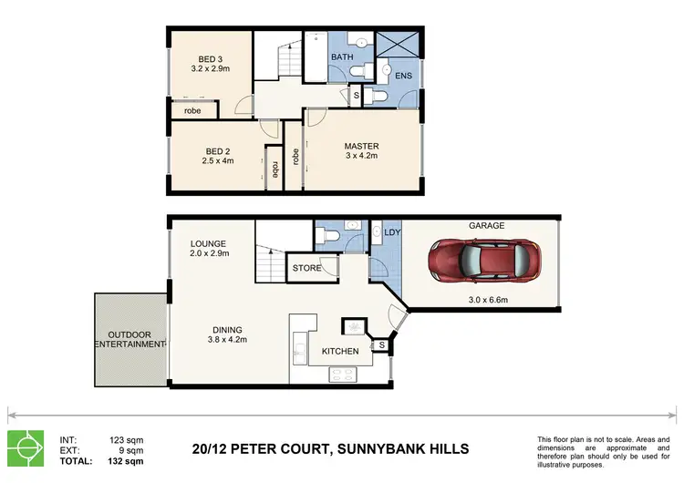 Floorplan of Homely townhouse listing, 20/12 Peter Court, Sunnybank Hills QLD 4109