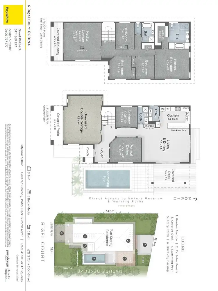 Floorplan of Homely house listing, 6 Rigel Court, Robina QLD 4226