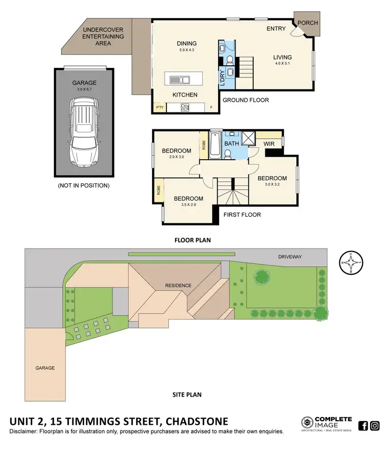 Floorplan of Homely townhouse listing, 2/15 Timmings Street, Chadstone VIC 3148