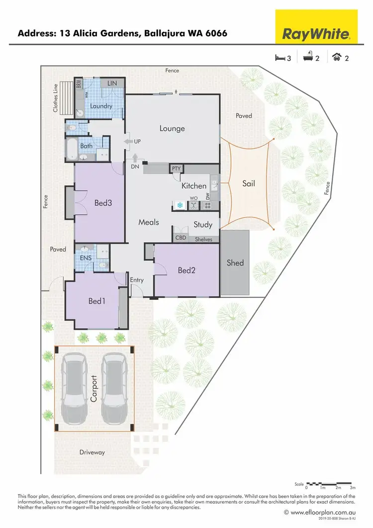 Floorplan of Homely house listing, 13 Alicia Gardens, Ballajura WA 6066