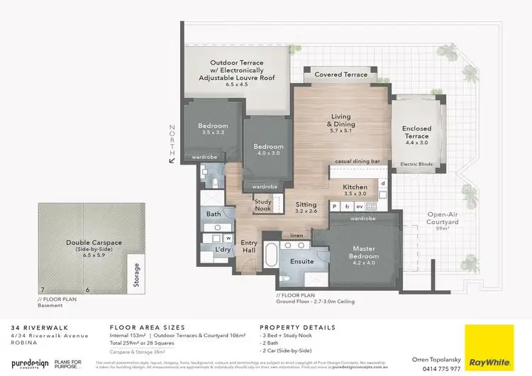 Floorplan of Homely apartment listing, 4/34 Riverwalk Avenue, Robina QLD 4226