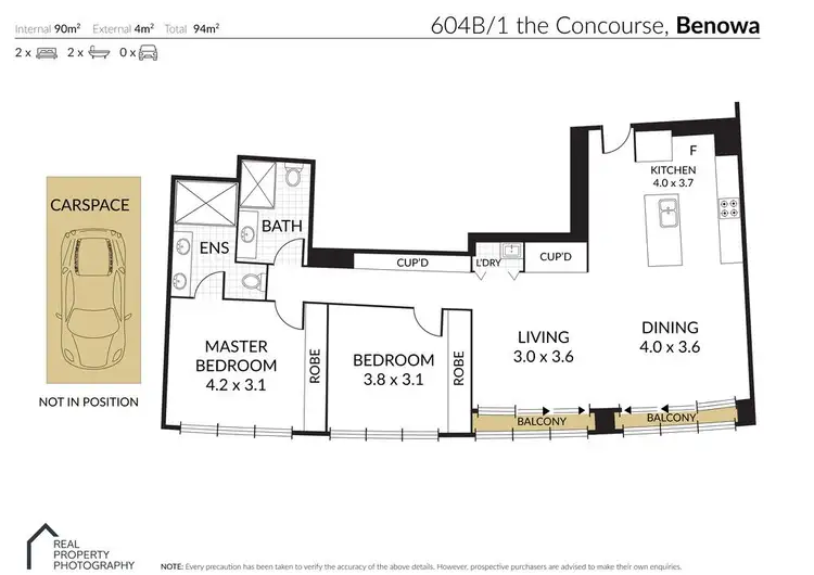 Floorplan of Homely apartment listing, 604B/1 The Concourse, Benowa QLD 4217