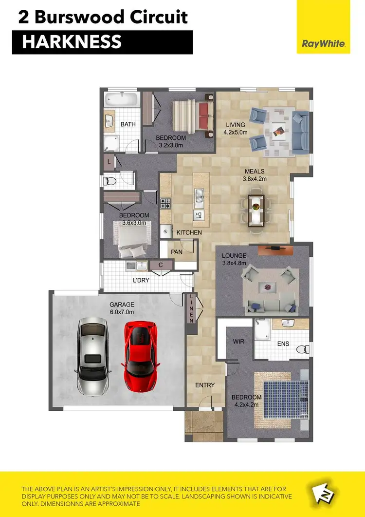 Floorplan of Homely house listing, 2 Burswood Circuit, Harkness VIC 3337