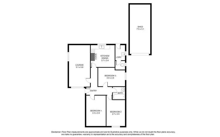 Floorplan of Homely house listing, 15 Oolna Street, Mount Gambier SA 5290