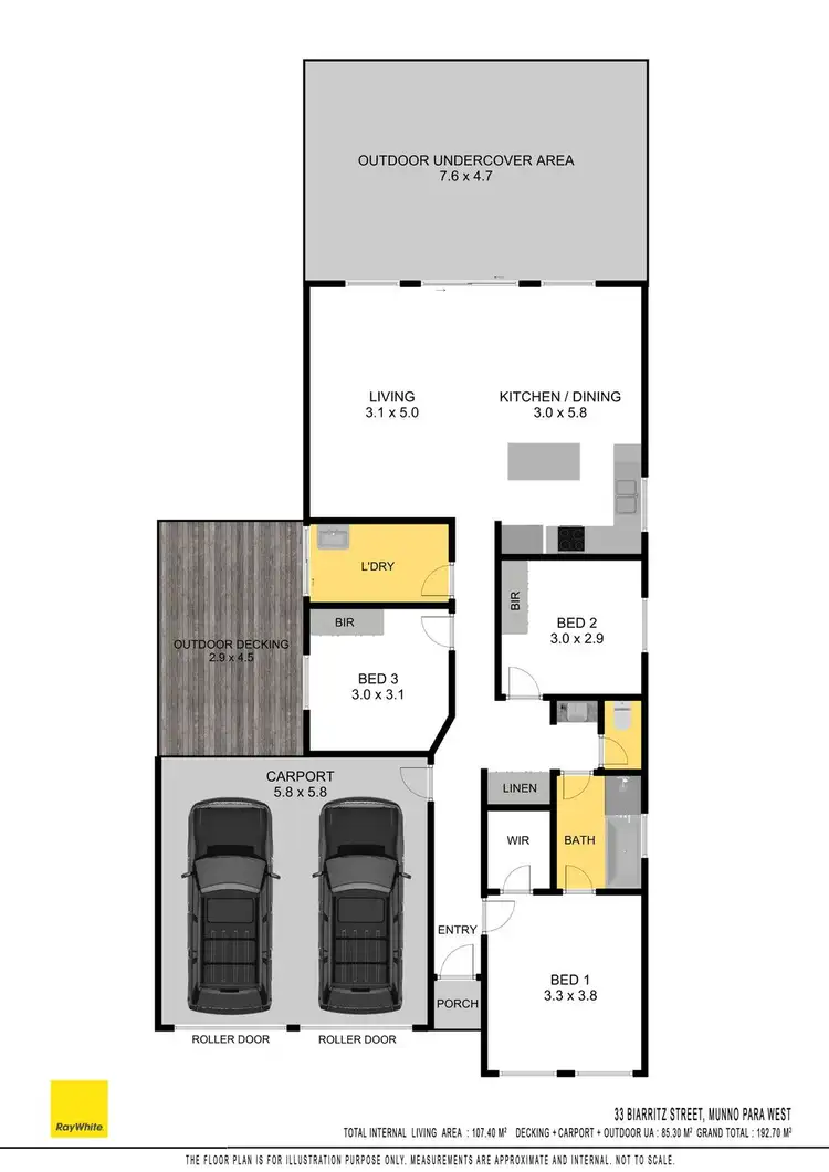 Floorplan of Homely house listing, 33 Biarritz Street, Munno Para West SA 5115