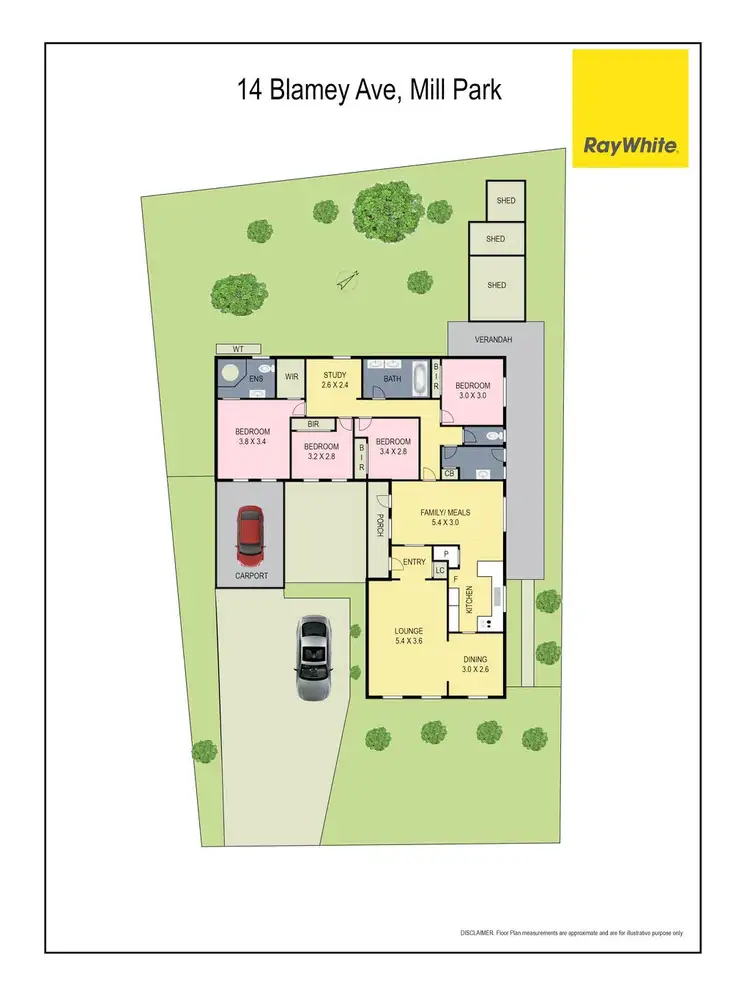 Floorplan of Homely house listing, 14 Blamey Avenue, Mill Park VIC 3082