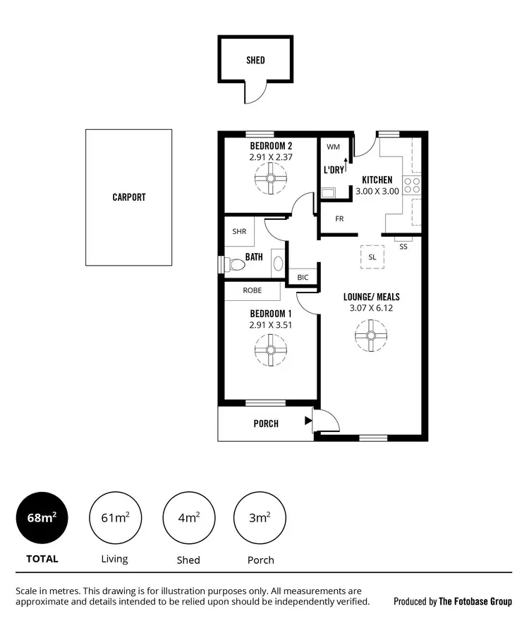 Floorplan of Homely unit listing, 9/19 Hillier Road, Morphett Vale SA 5162
