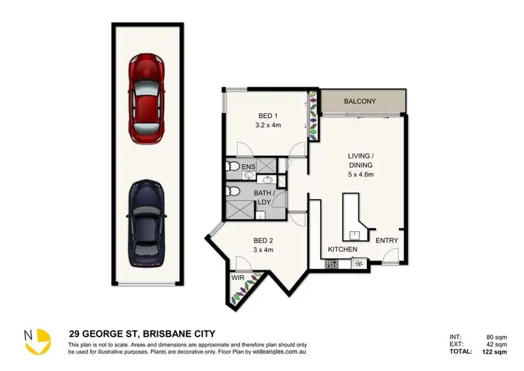 Floorplan of Homely apartment listing, 34/29 George Street, Brisbane City QLD 4000