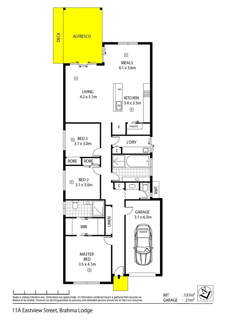 Floorplan of Homely house listing, 11A Eastview Street, Brahma Lodge SA 5109