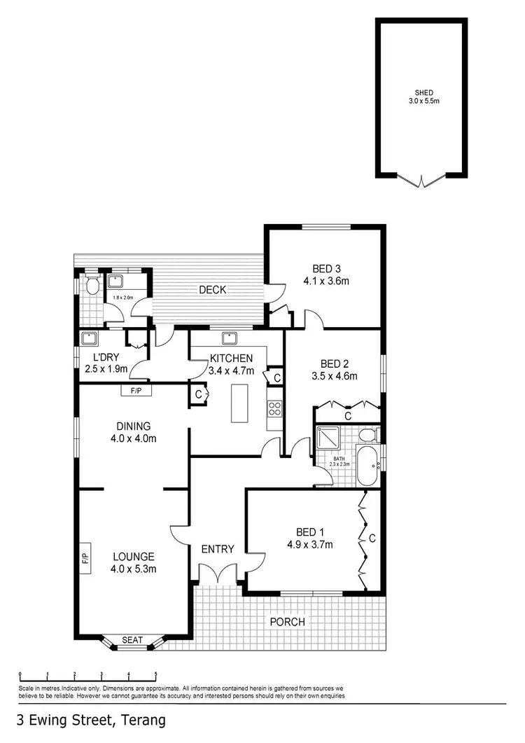 Floorplan of Homely house listing, 3 Ewing Street, Terang VIC 3264