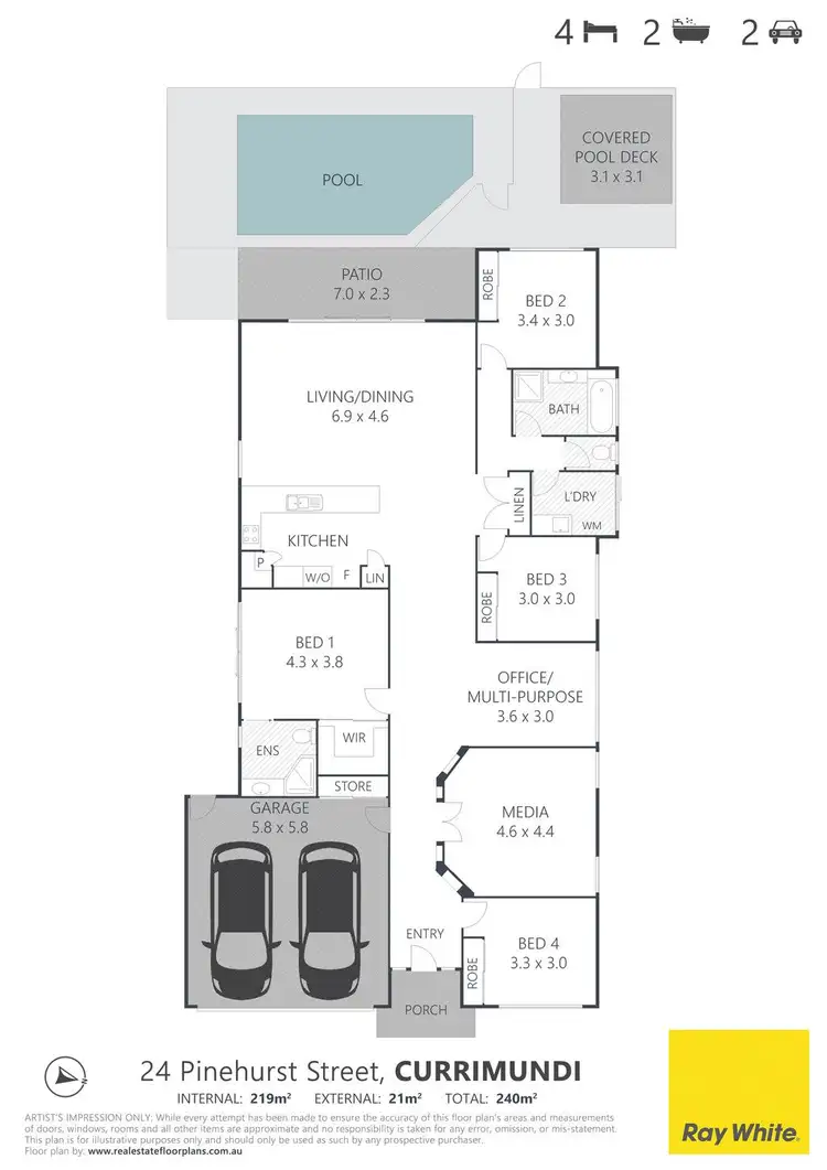 Floorplan of Homely house listing, 24 Pinehurst Street, Currimundi QLD 4551