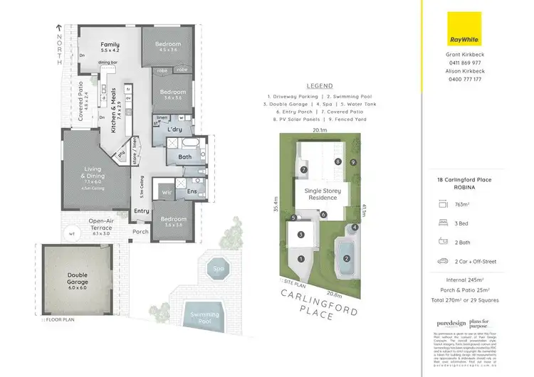 Floorplan of Homely house listing, 18 Carlingford Place, Robina QLD 4226
