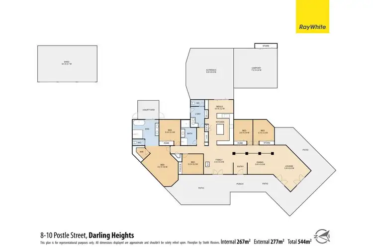 Floorplan of Homely rural property listing, 8-10 Postle Street, Darling Heights QLD 4350
